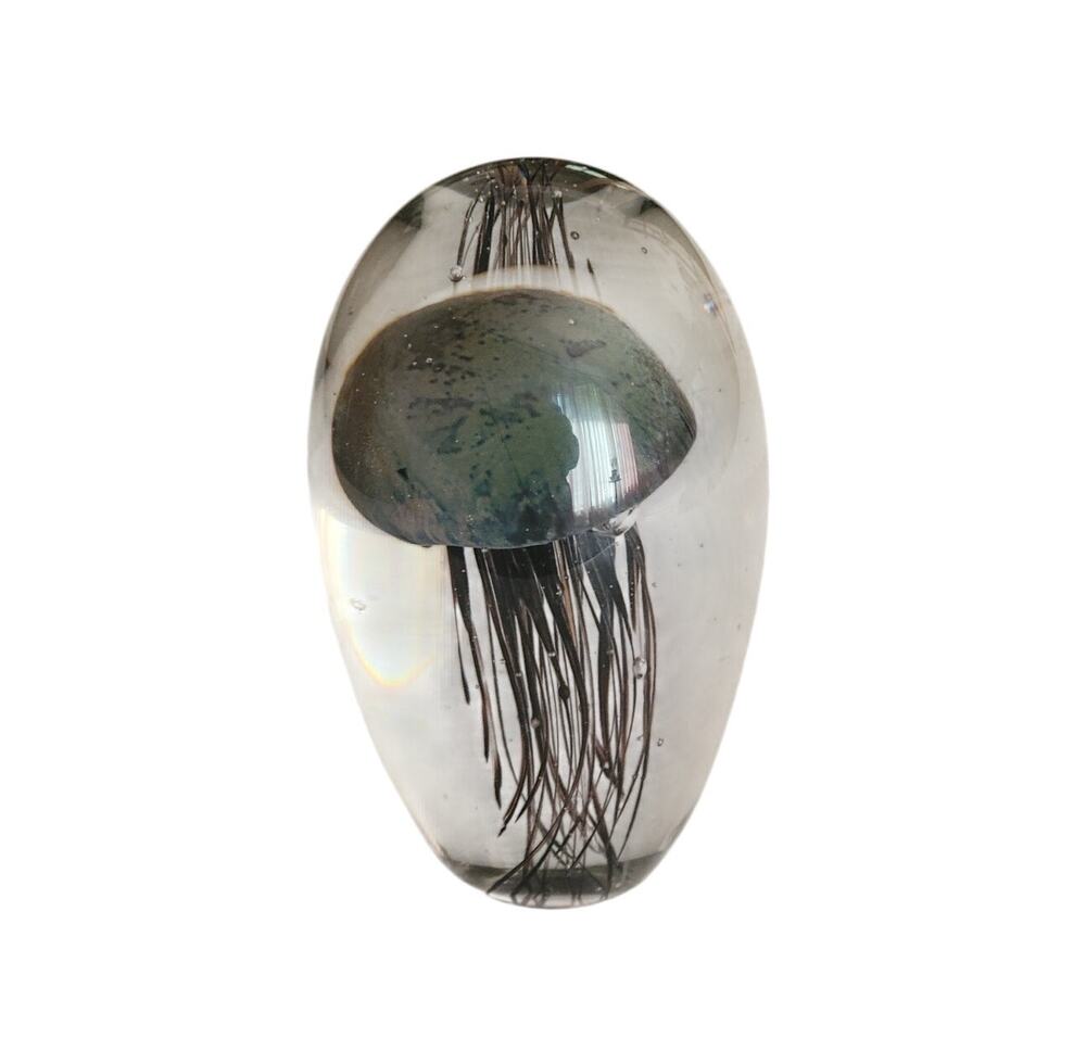 Vintage Dynasty Gallery Jellyfish  Paperweight Art Glass 4.5lb